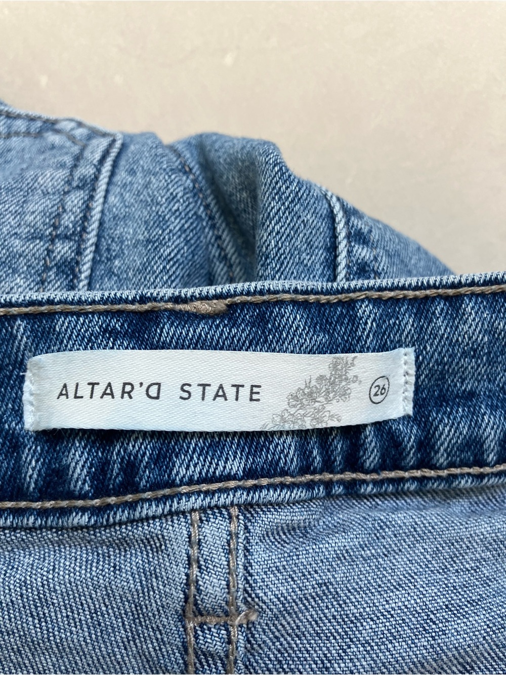 Altar'd State Light Blue Wide-Leg Denim Jeans - Picture 4 of 4